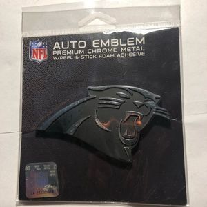 Panthers Metal Logo Car Truck Emblem Decal  NFL
